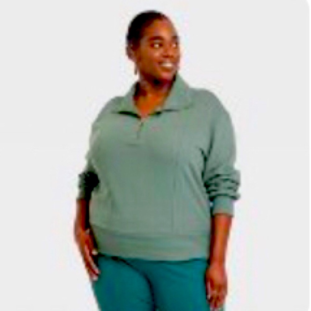 Target A New Day women’s size xxl quarter zip teal sweatshirt